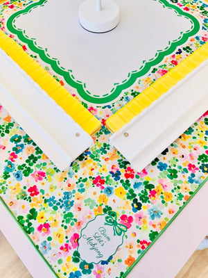 Posy Pop Watercolor Floral Mahjong Mat