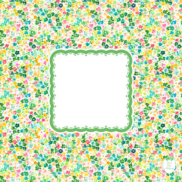 Posy Pop Watercolor Floral Mahjong Mat