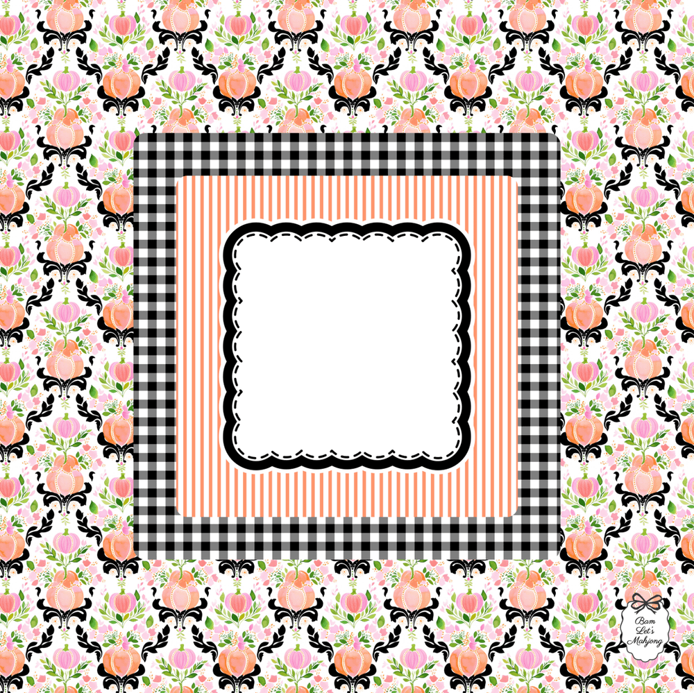 Pumpkin Patch Mahjong Mat | Fall & Halloween Mahjong Mat