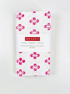 Packaged Mended Pink Tablecloth