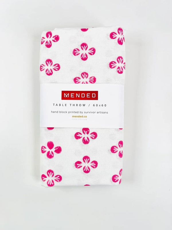 Packaged Mended Pink Tablecloth