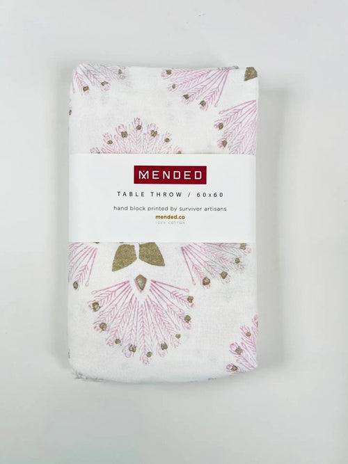 Packaged Mended Light Pink Tablecloth
