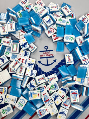 The Nantucket Mahjong Tile Collection with Mat & Shufflers